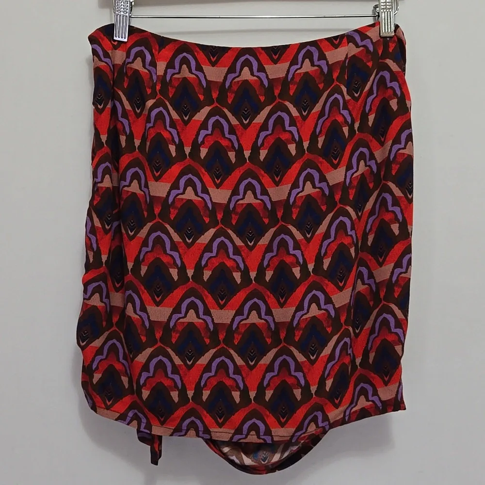 Dolan Left Coast Ruched Ruffle Mini‎ Skirt Size M Anthropologie Drape Front